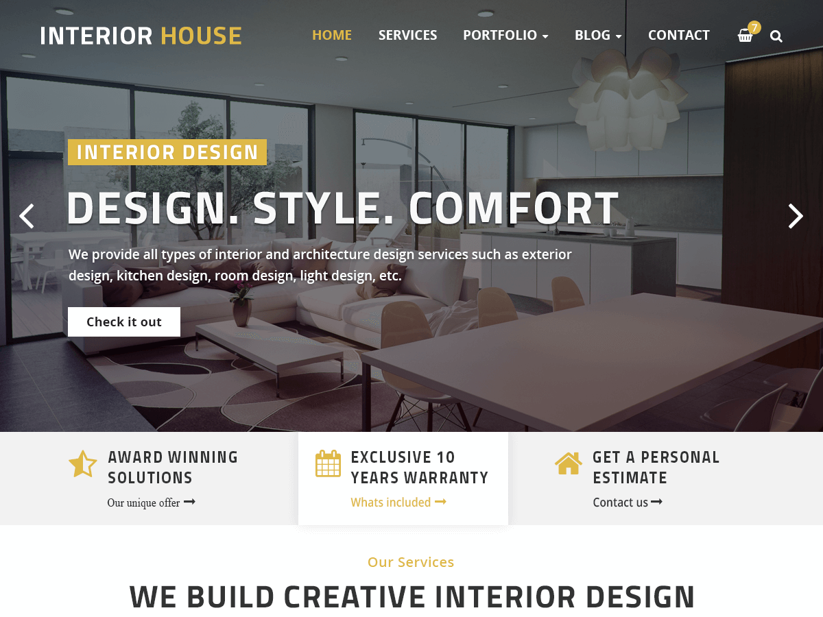 Interior House Preview Wordpress Theme - Rating, Reviews, Preview, Demo & Download
