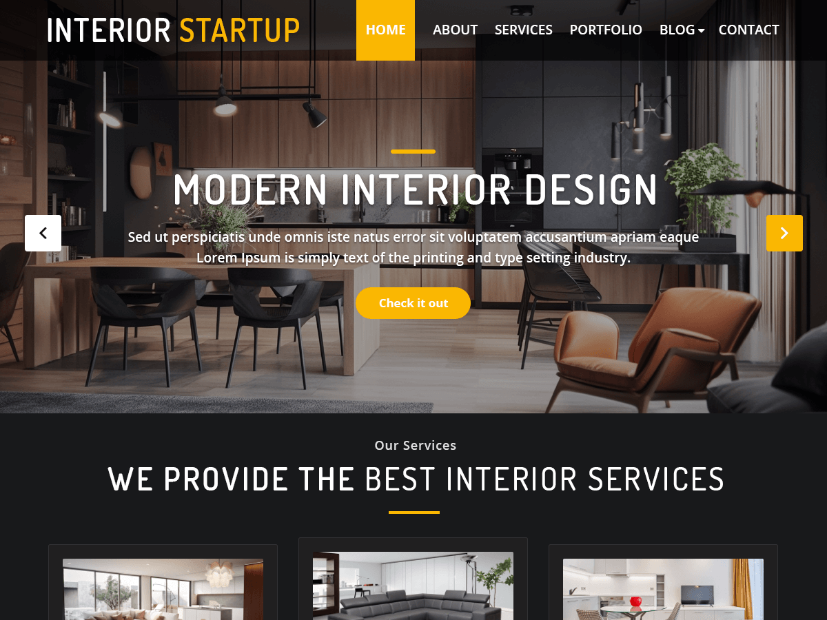 Interior Startup Preview Wordpress Theme - Rating, Reviews, Preview, Demo & Download