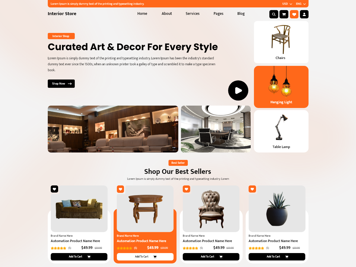 Interior Store Preview Wordpress Theme - Rating, Reviews, Preview, Demo & Download