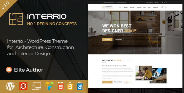 Interrio Preview Wordpress Theme - Rating, Reviews, Preview, Demo & Download
