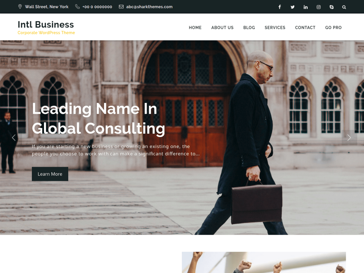 Intl Business Preview Wordpress Theme - Rating, Reviews, Preview, Demo & Download