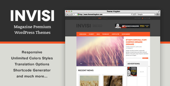 Invisi Preview Wordpress Theme - Rating, Reviews, Preview, Demo & Download
