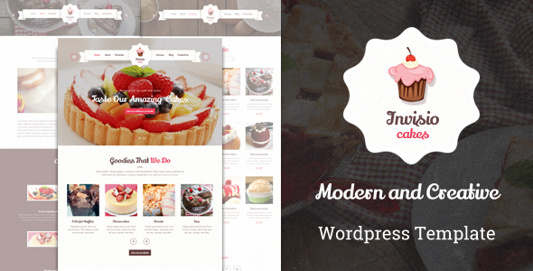 Invisio Cakes Preview Wordpress Theme - Rating, Reviews, Preview, Demo & Download