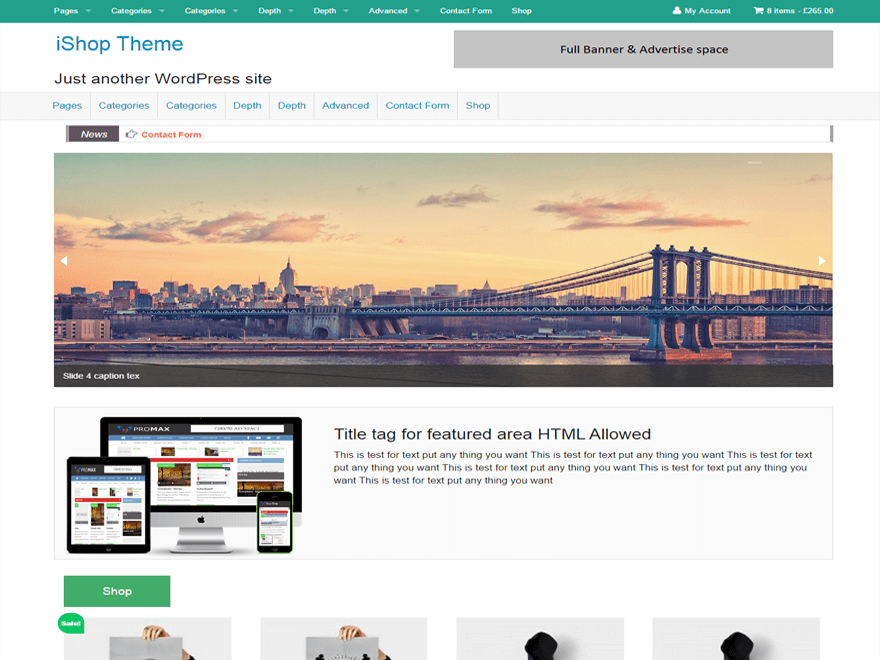 IShop Preview Wordpress Theme - Rating, Reviews, Preview, Demo & Download