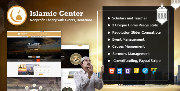 Islamic Center Preview Wordpress Theme - Rating, Reviews, Preview, Demo & Download