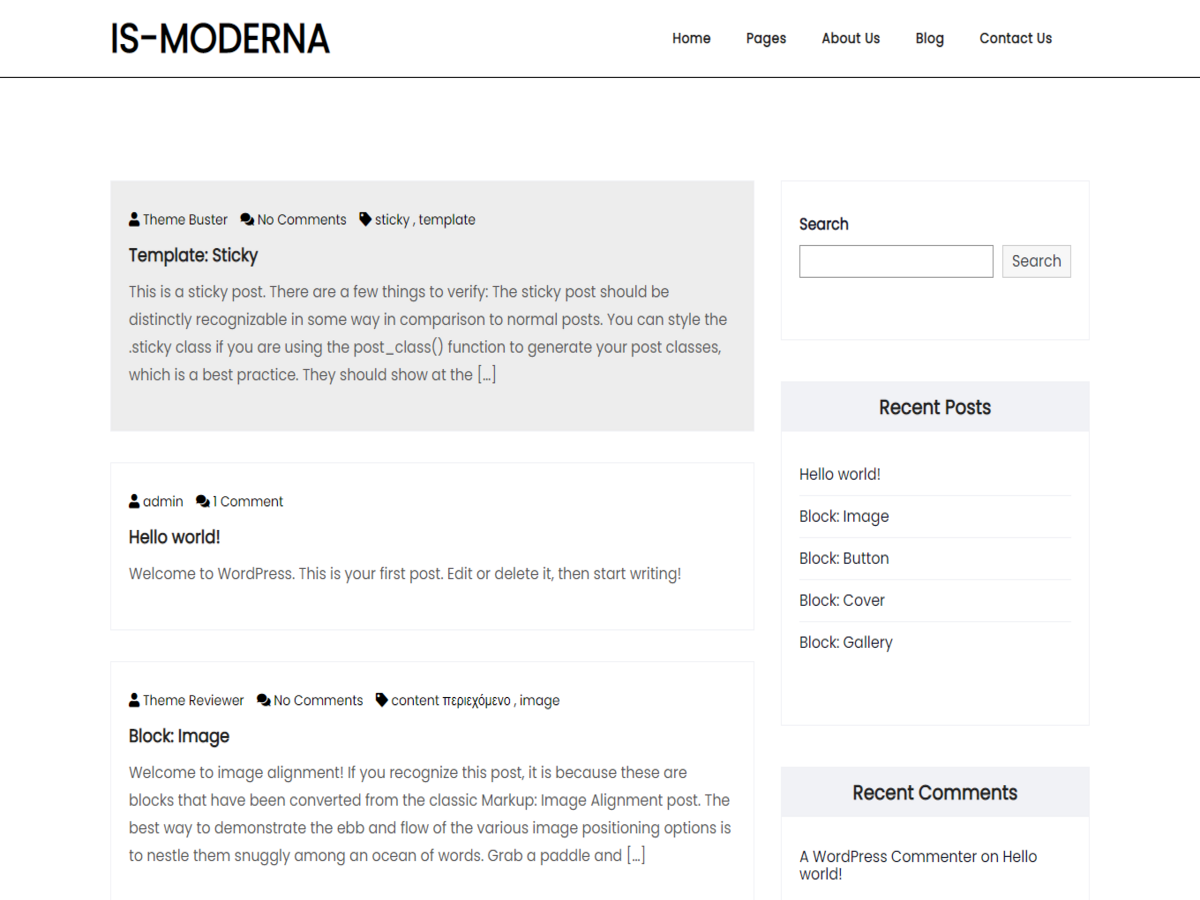ISModerna Preview Wordpress Theme - Rating, Reviews, Preview, Demo & Download