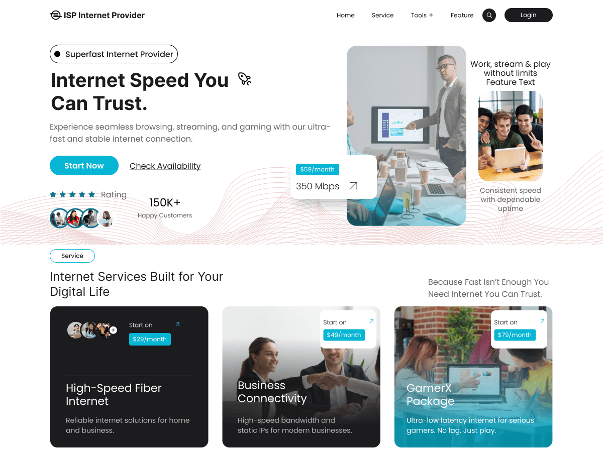 ISP Internet Preview Wordpress Theme - Rating, Reviews, Preview, Demo & Download