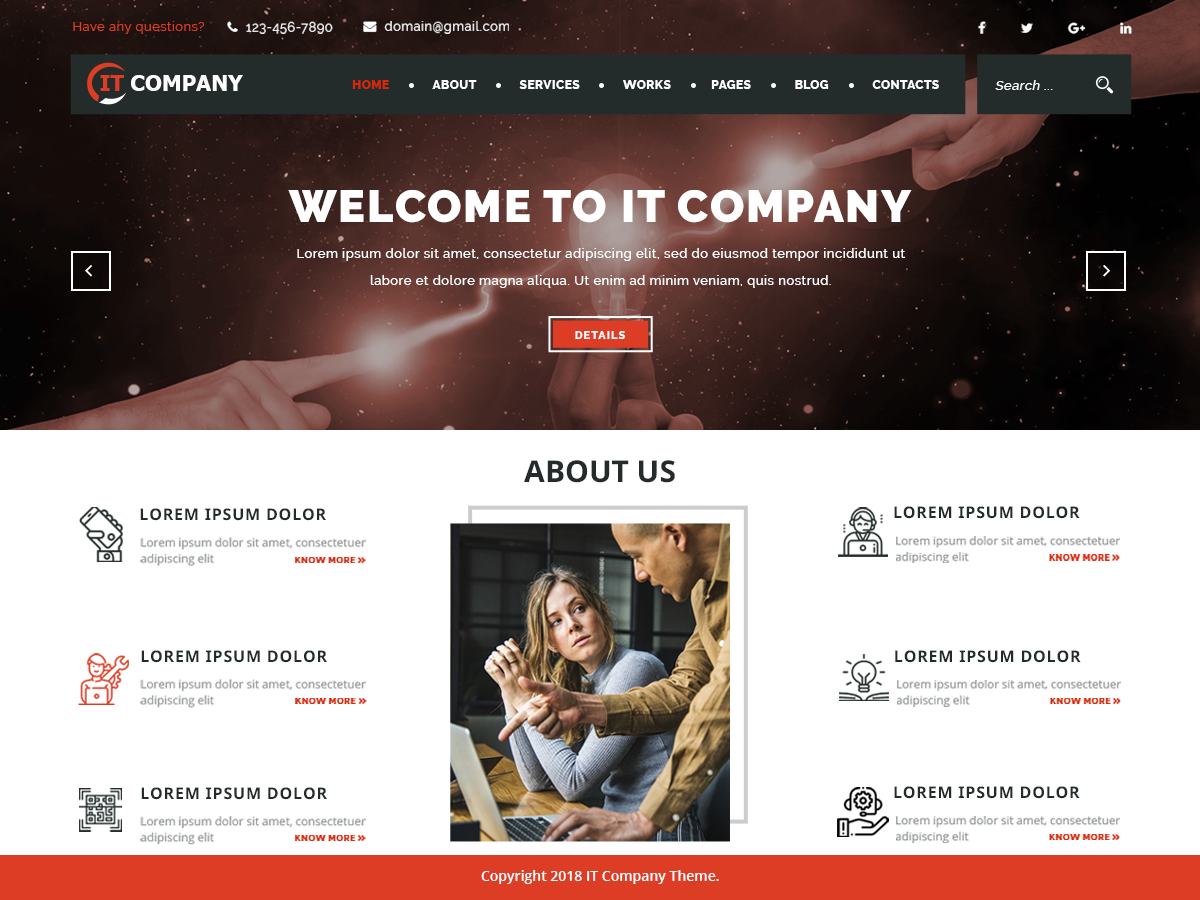 IT Company Preview Wordpress Theme - Rating, Reviews, Preview, Demo & Download