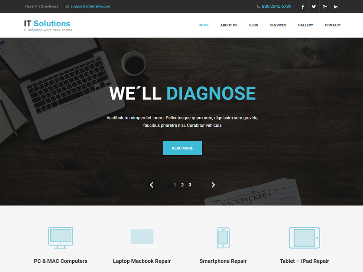 IT Solutions Preview Wordpress Theme - Rating, Reviews, Preview, Demo & Download