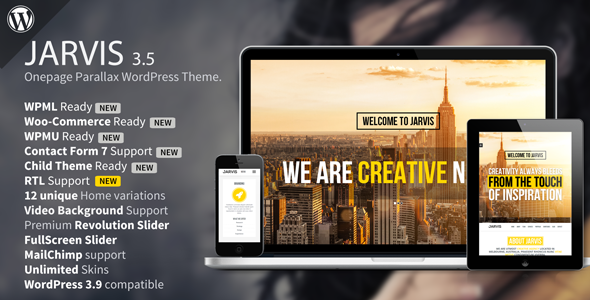 Jarvis Preview Wordpress Theme - Rating, Reviews, Preview, Demo & Download
