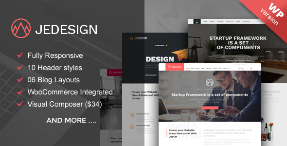 Jedesign Multipurpose Preview Wordpress Theme - Rating, Reviews, Preview, Demo & Download