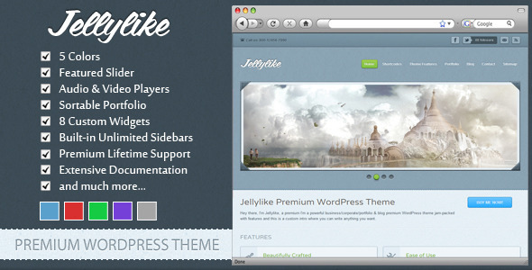 Jellylike Preview Wordpress Theme - Rating, Reviews, Preview, Demo & Download