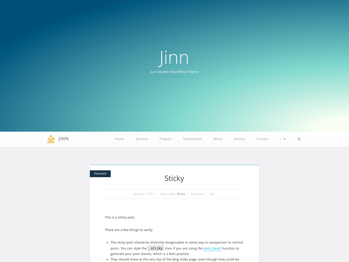 Jinn Preview Wordpress Theme - Rating, Reviews, Preview, Demo & Download