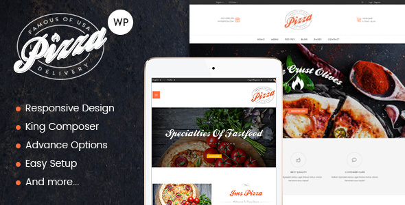 JMS Pizza Preview Wordpress Theme - Rating, Reviews, Preview, Demo & Download