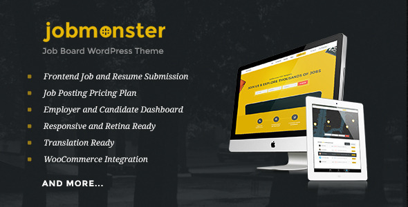 Jobmonster Preview Wordpress Theme - Rating, Reviews, Preview, Demo & Download