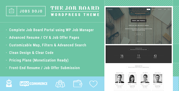 JobsDojo Preview Wordpress Theme - Rating, Reviews, Preview, Demo & Download