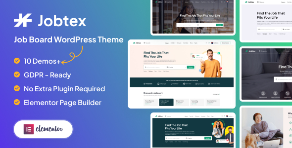 Jobtex Preview Wordpress Theme - Rating, Reviews, Preview, Demo & Download