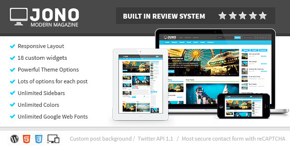 Jono Responsive Preview Wordpress Theme - Rating, Reviews, Preview, Demo & Download