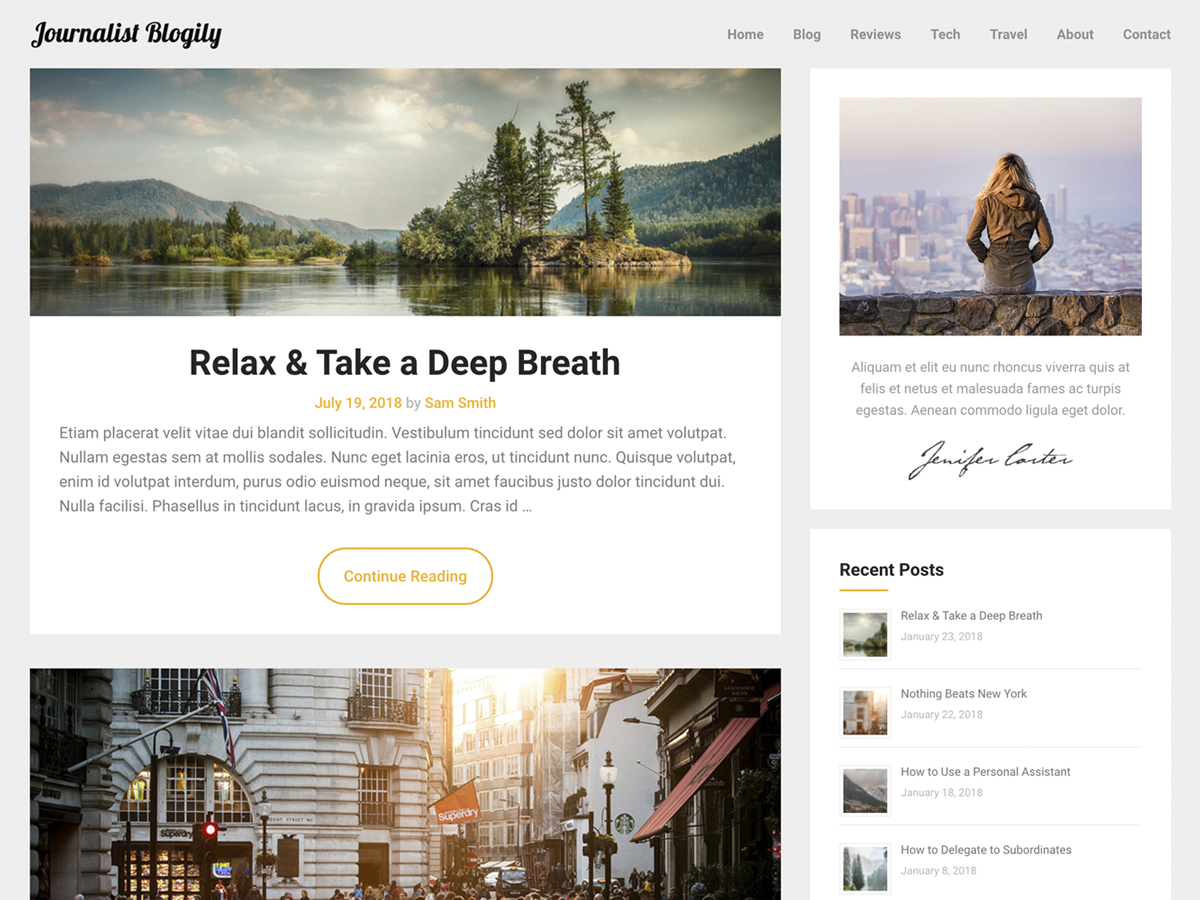 JournalistBlogily Preview Wordpress Theme - Rating, Reviews, Preview, Demo & Download
