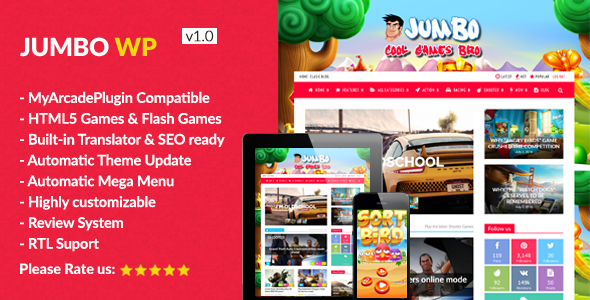 Jumbo Preview Wordpress Theme - Rating, Reviews, Preview, Demo & Download