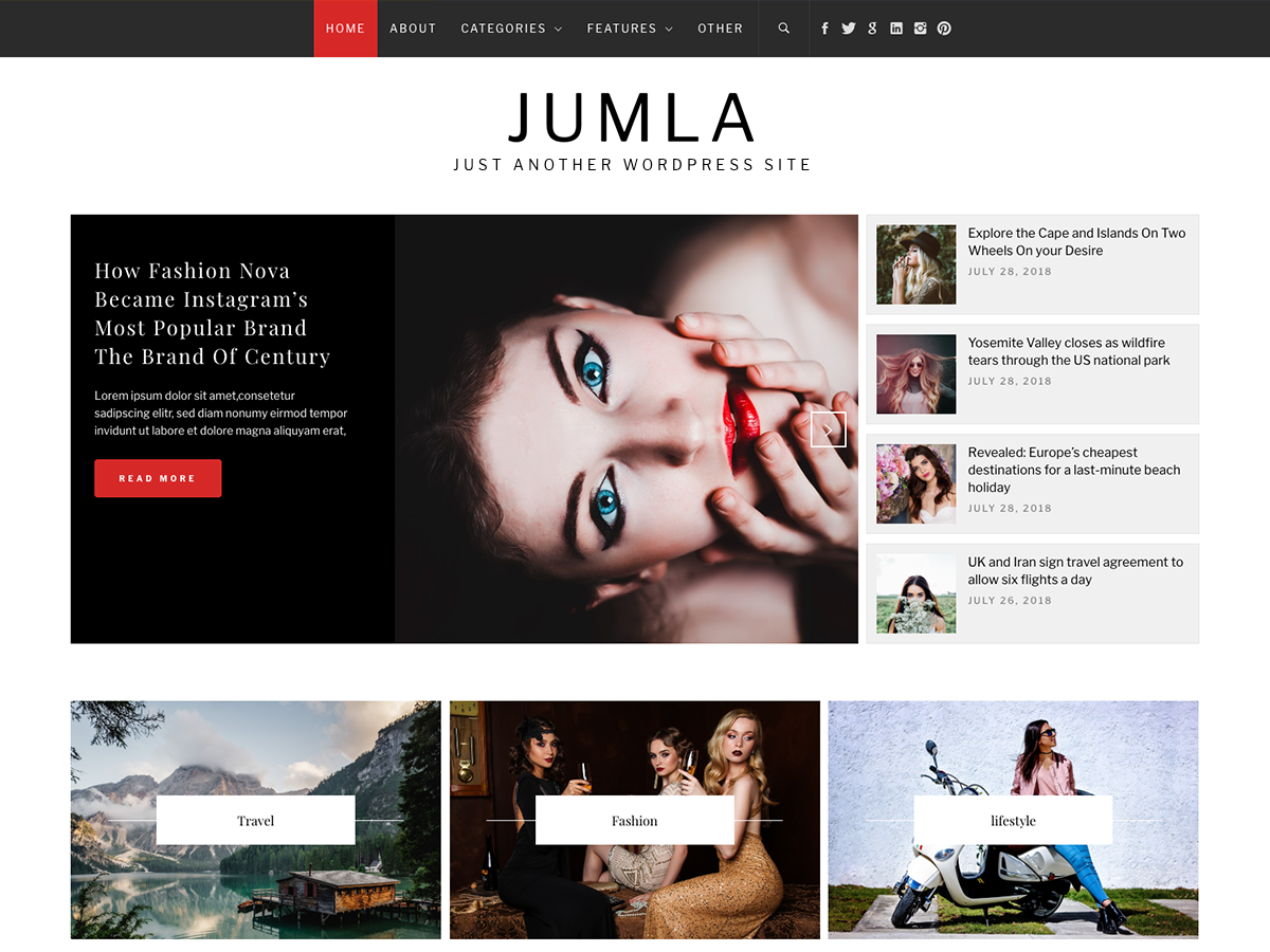 Jumla Preview Wordpress Theme - Rating, Reviews, Preview, Demo & Download