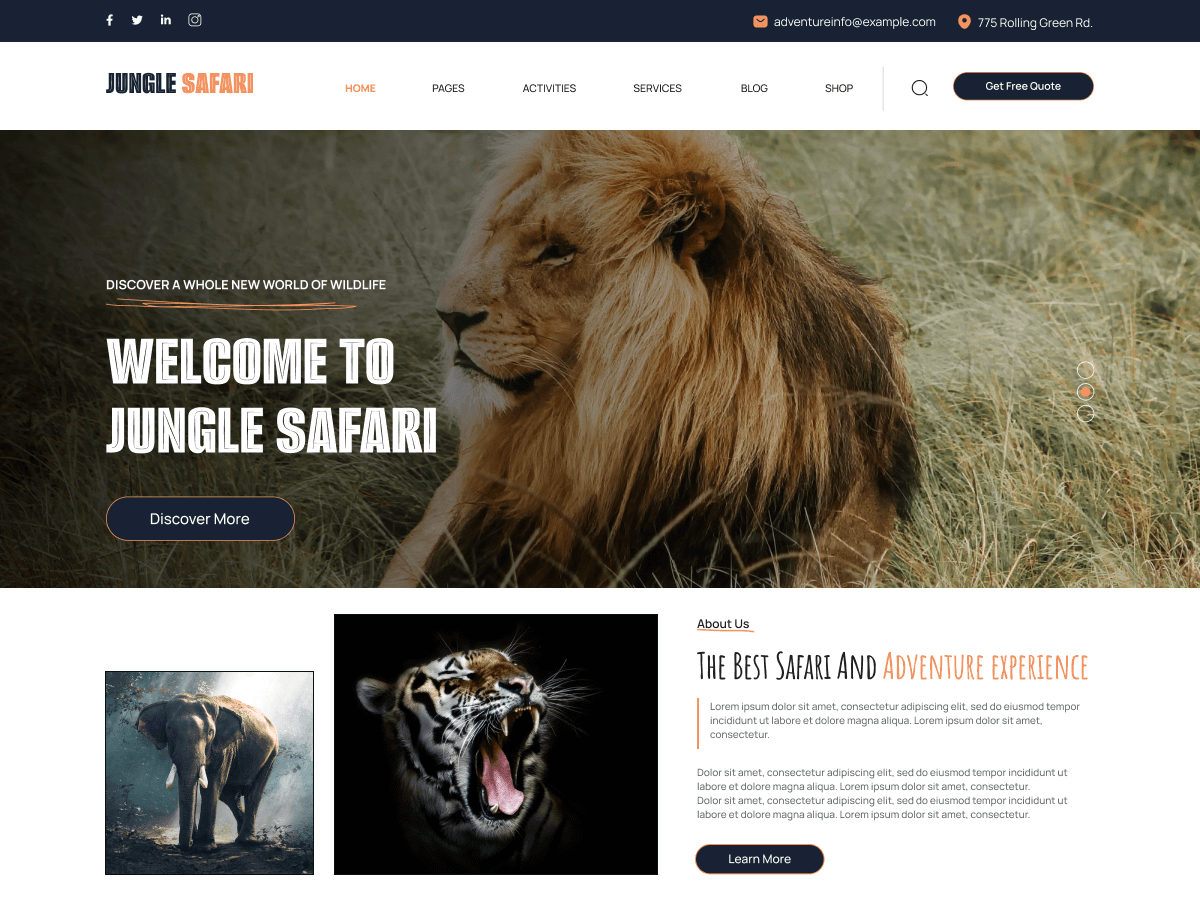 Jungle Eco Preview Wordpress Theme - Rating, Reviews, Preview, Demo & Download