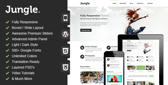 Jungle Preview Wordpress Theme - Rating, Reviews, Preview, Demo & Download