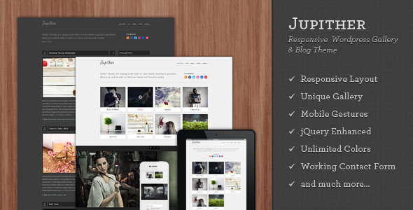 Jupither Preview Wordpress Theme - Rating, Reviews, Preview, Demo & Download