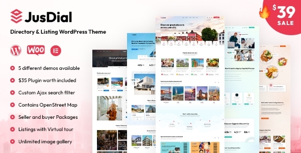 JusDial Preview Wordpress Theme - Rating, Reviews, Preview, Demo & Download