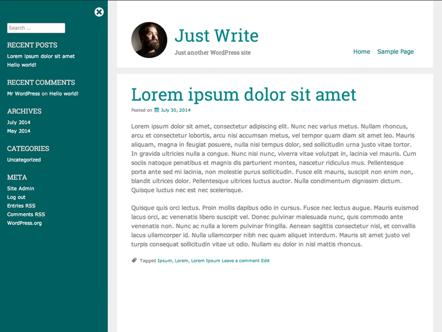 Just Write Preview Wordpress Theme - Rating, Reviews, Preview, Demo & Download