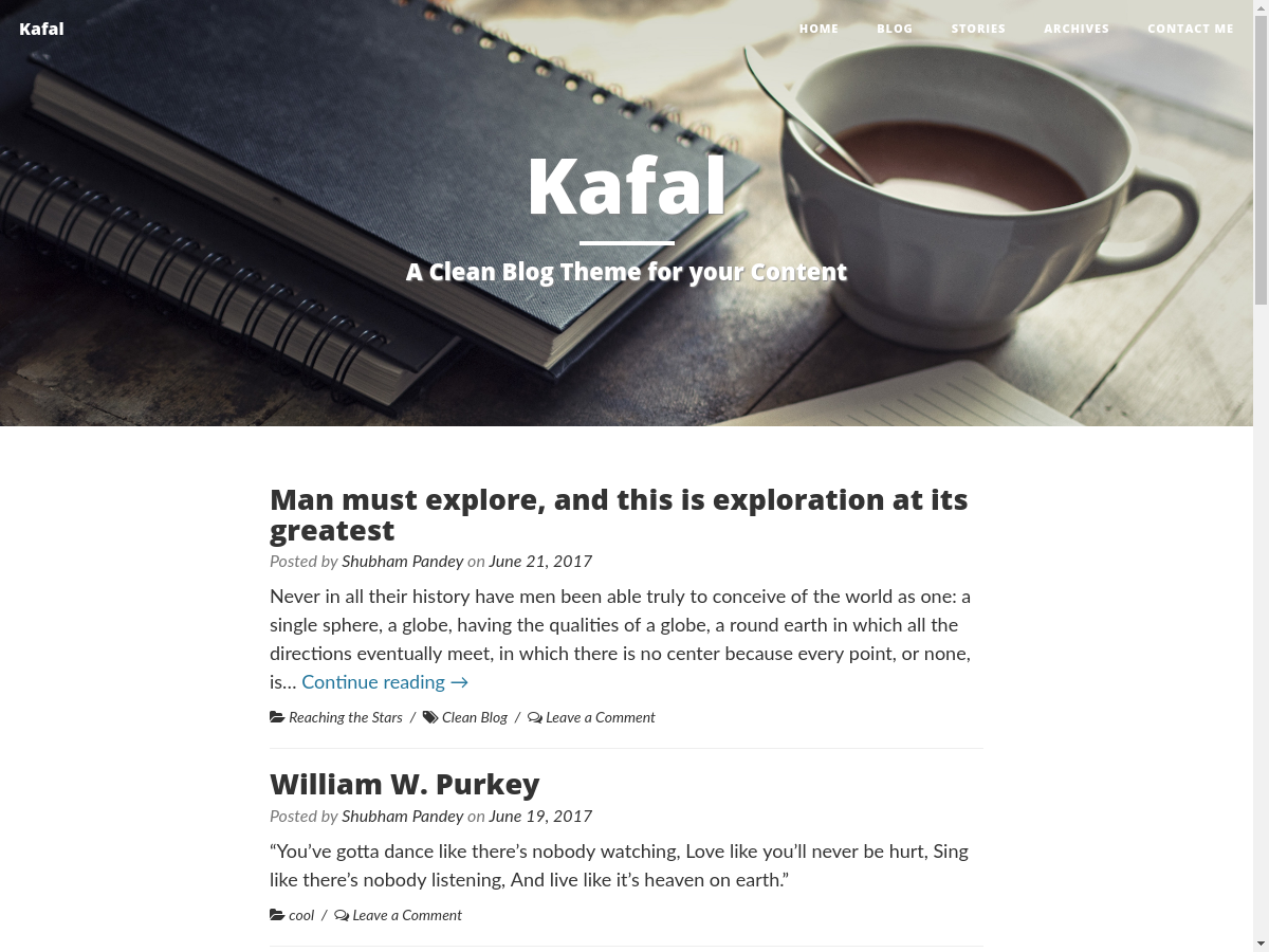 Kafal Preview Wordpress Theme - Rating, Reviews, Preview, Demo & Download
