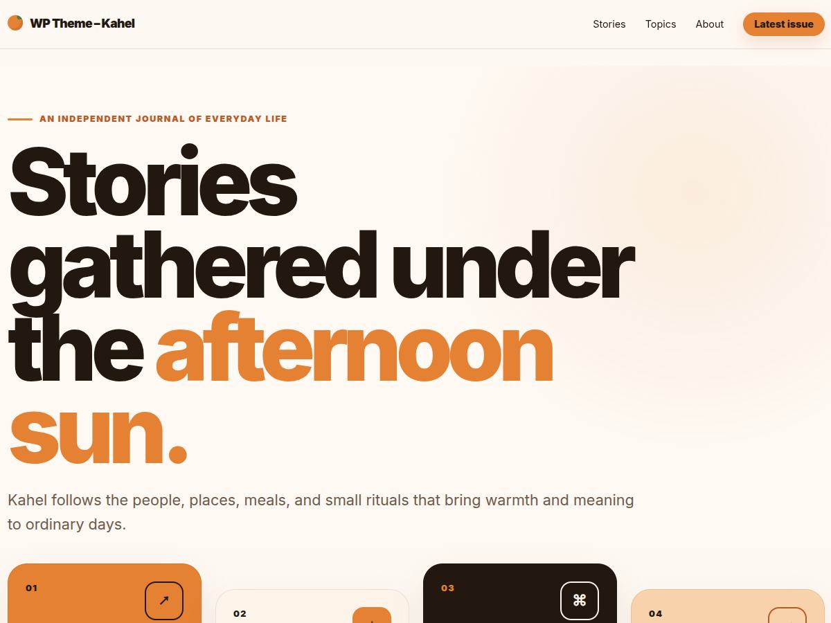 Kahel Preview Wordpress Theme - Rating, Reviews, Preview, Demo & Download