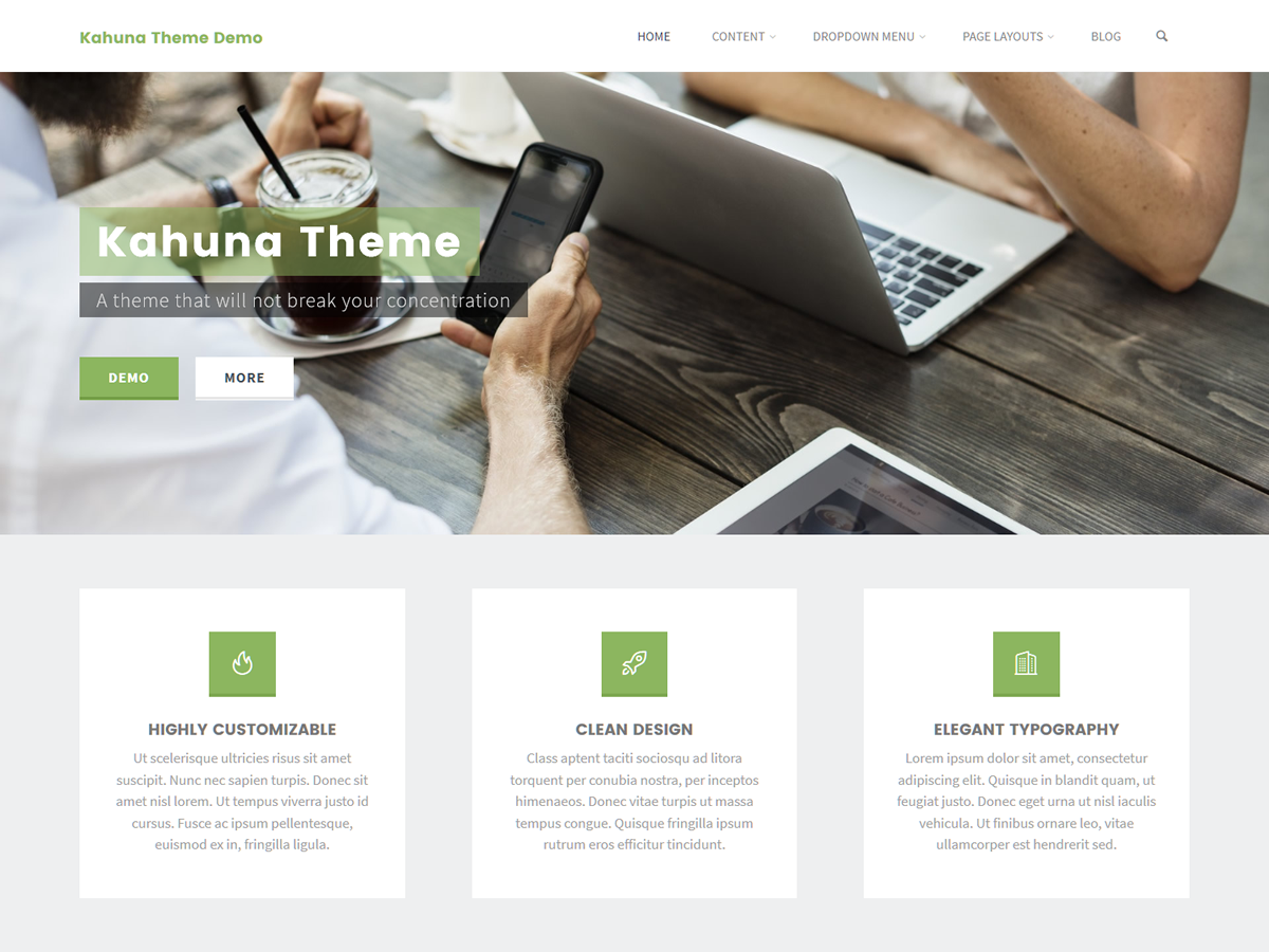 Kahuna Preview Wordpress Theme - Rating, Reviews, Preview, Demo & Download