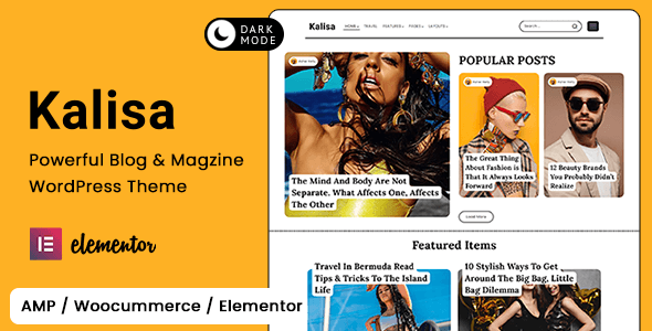 Kalisa Preview Wordpress Theme - Rating, Reviews, Preview, Demo & Download