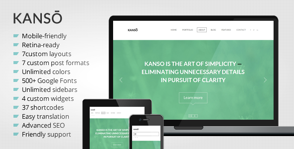 Kanso Preview Wordpress Theme - Rating, Reviews, Preview, Demo & Download