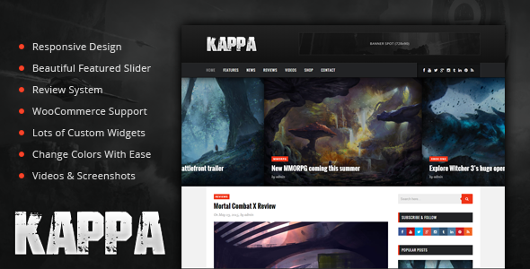 Kappa Preview Wordpress Theme - Rating, Reviews, Preview, Demo & Download