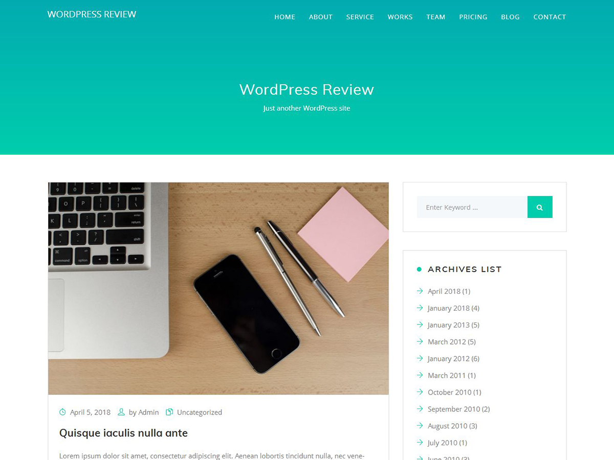 Keeway Lite Preview Wordpress Theme - Rating, Reviews, Preview, Demo & Download