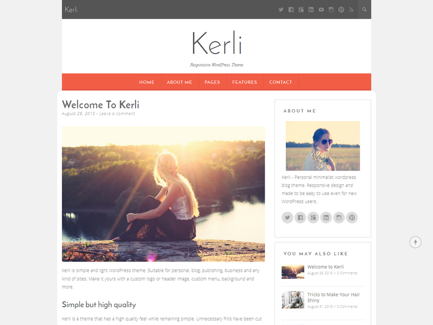 Kerli Lite Preview Wordpress Theme - Rating, Reviews, Preview, Demo & Download