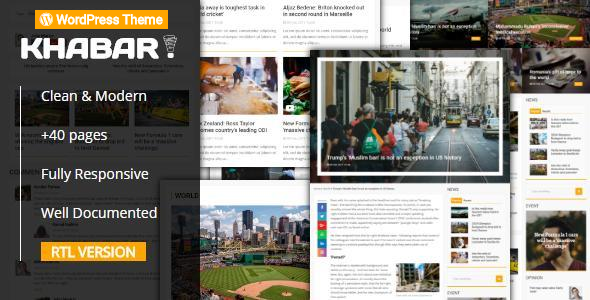 KHABAR Preview Wordpress Theme - Rating, Reviews, Preview, Demo & Download