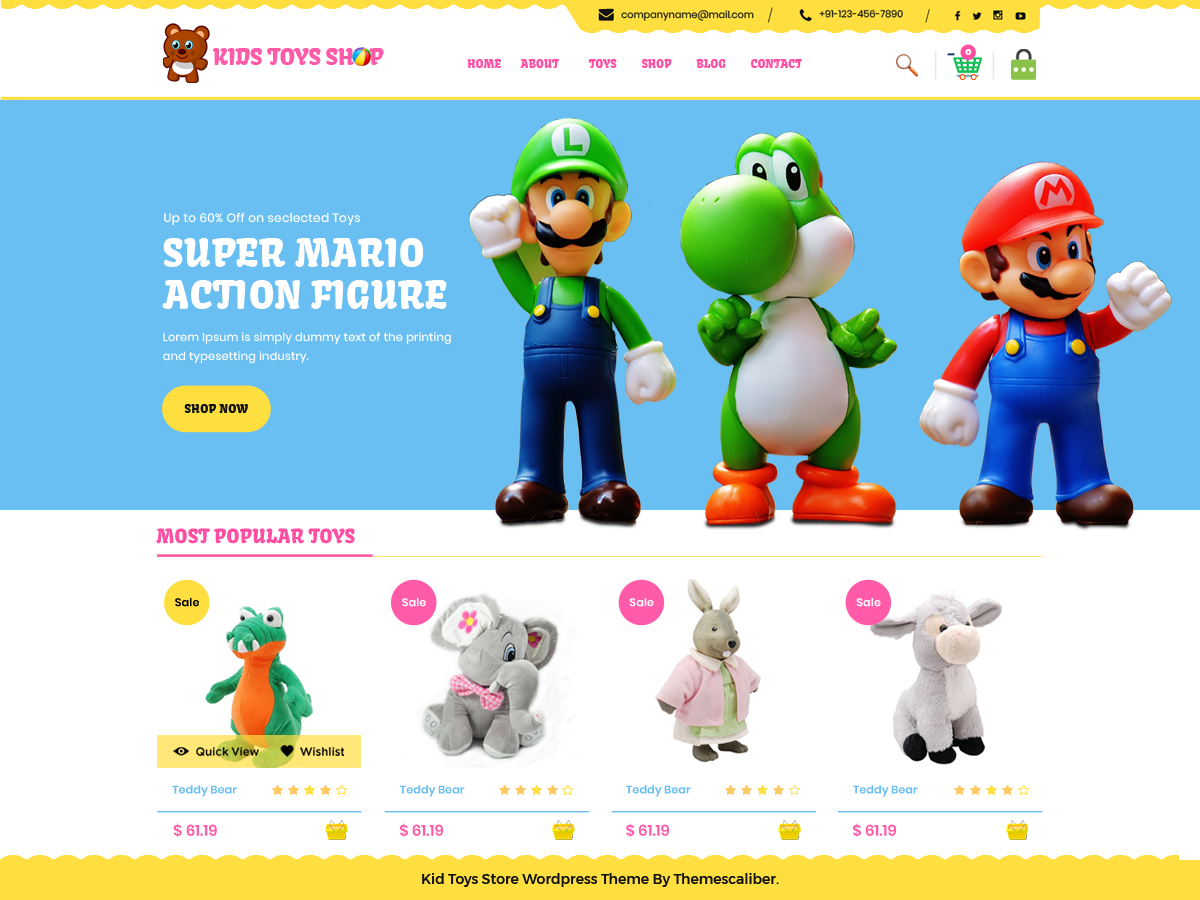 Kid Toys Preview Wordpress Theme - Rating, Reviews, Preview, Demo & Download