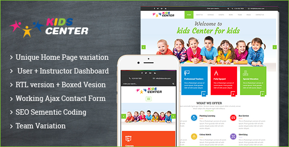 Kidcenter Preview Wordpress Theme - Rating, Reviews, Preview, Demo & Download