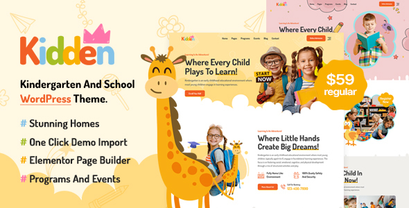 Kidden Preview Wordpress Theme - Rating, Reviews, Preview, Demo & Download