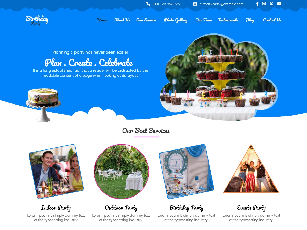 Kids Birthday Preview Wordpress Theme - Rating, Reviews, Preview, Demo & Download