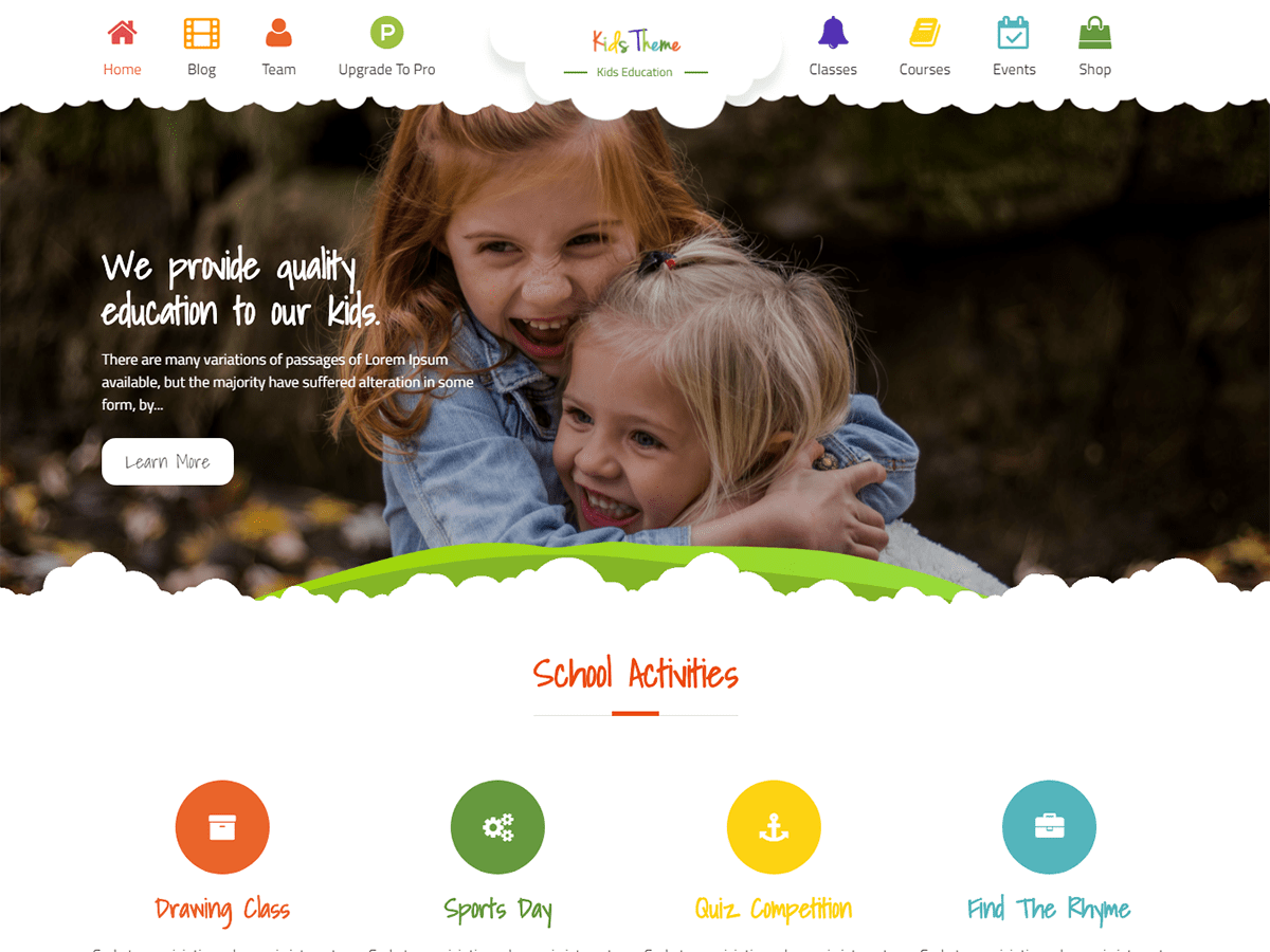 Kids Education Preview Wordpress Theme - Rating, Reviews, Preview, Demo & Download
