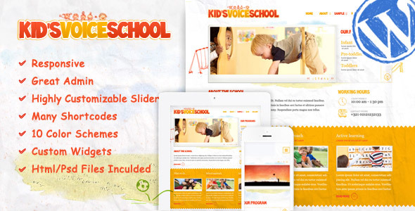 Kids Voice Preview Wordpress Theme - Rating, Reviews, Preview, Demo & Download
