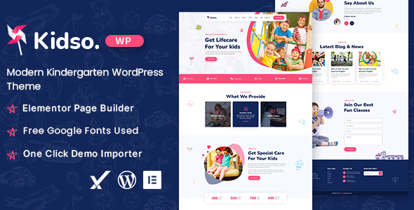 Kidso Preview Wordpress Theme - Rating, Reviews, Preview, Demo & Download