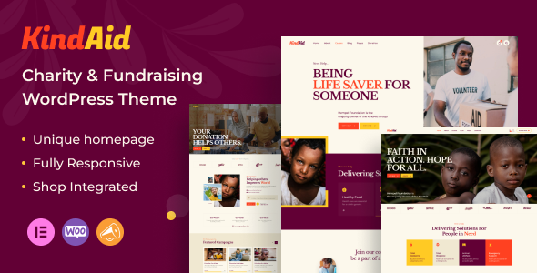 KindAid Preview Wordpress Theme - Rating, Reviews, Preview, Demo & Download