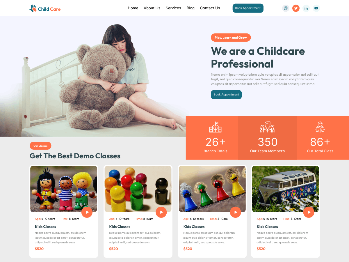 Kindergarten Playgroup Preview Wordpress Theme - Rating, Reviews, Preview, Demo & Download