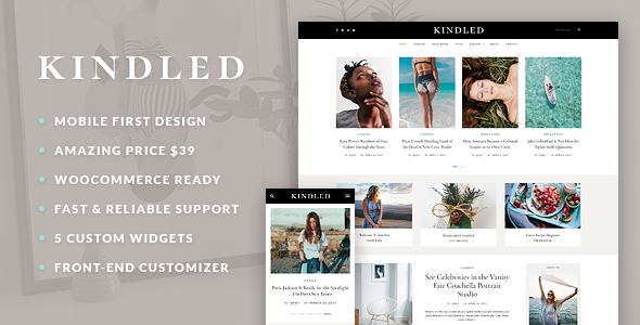 Kindled Preview Wordpress Theme - Rating, Reviews, Preview, Demo & Download