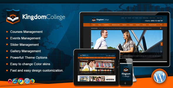 Kingdom College Preview Wordpress Theme - Rating, Reviews, Preview, Demo & Download